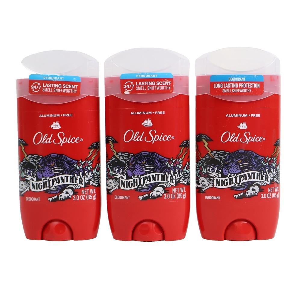 3  PACK Old Spice Aluminum Free Deodorant for Men, Nightpanther, 3 Oz Each